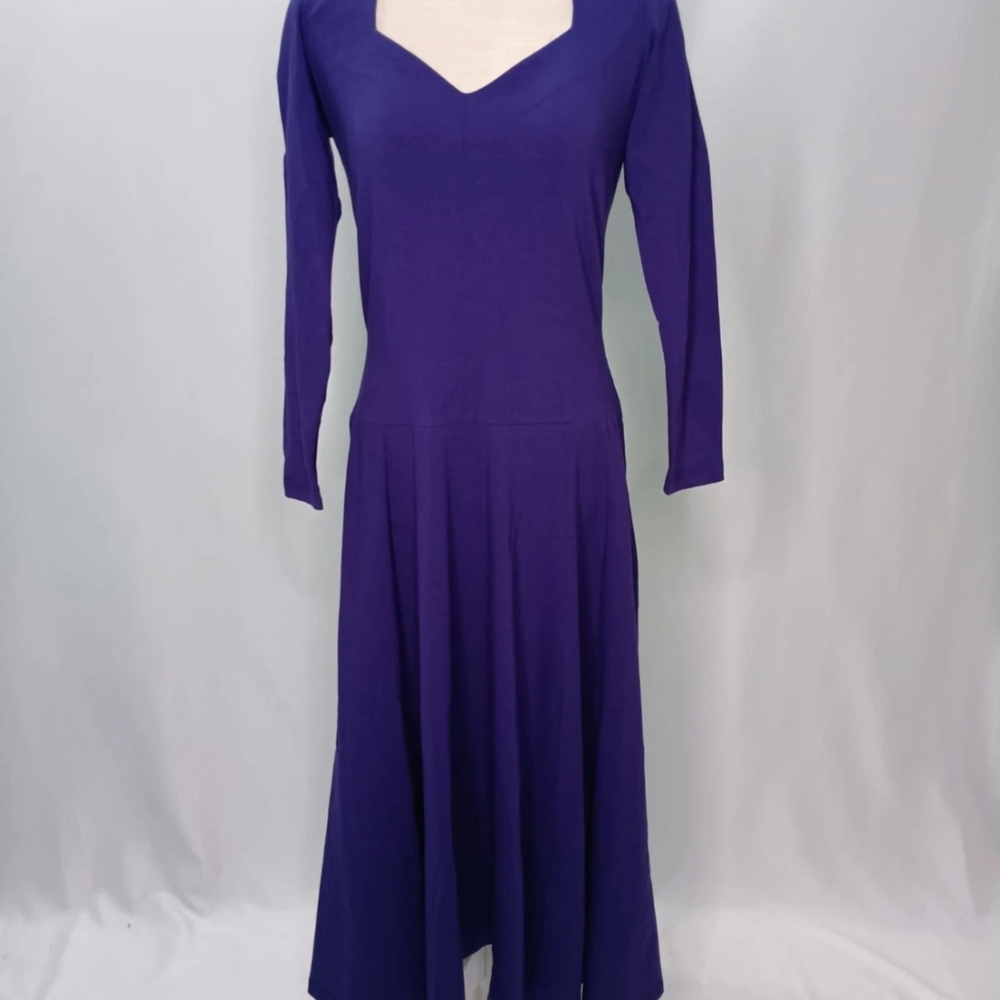 Betsey Johnson Vibrant Purple Long Sleeve Dress